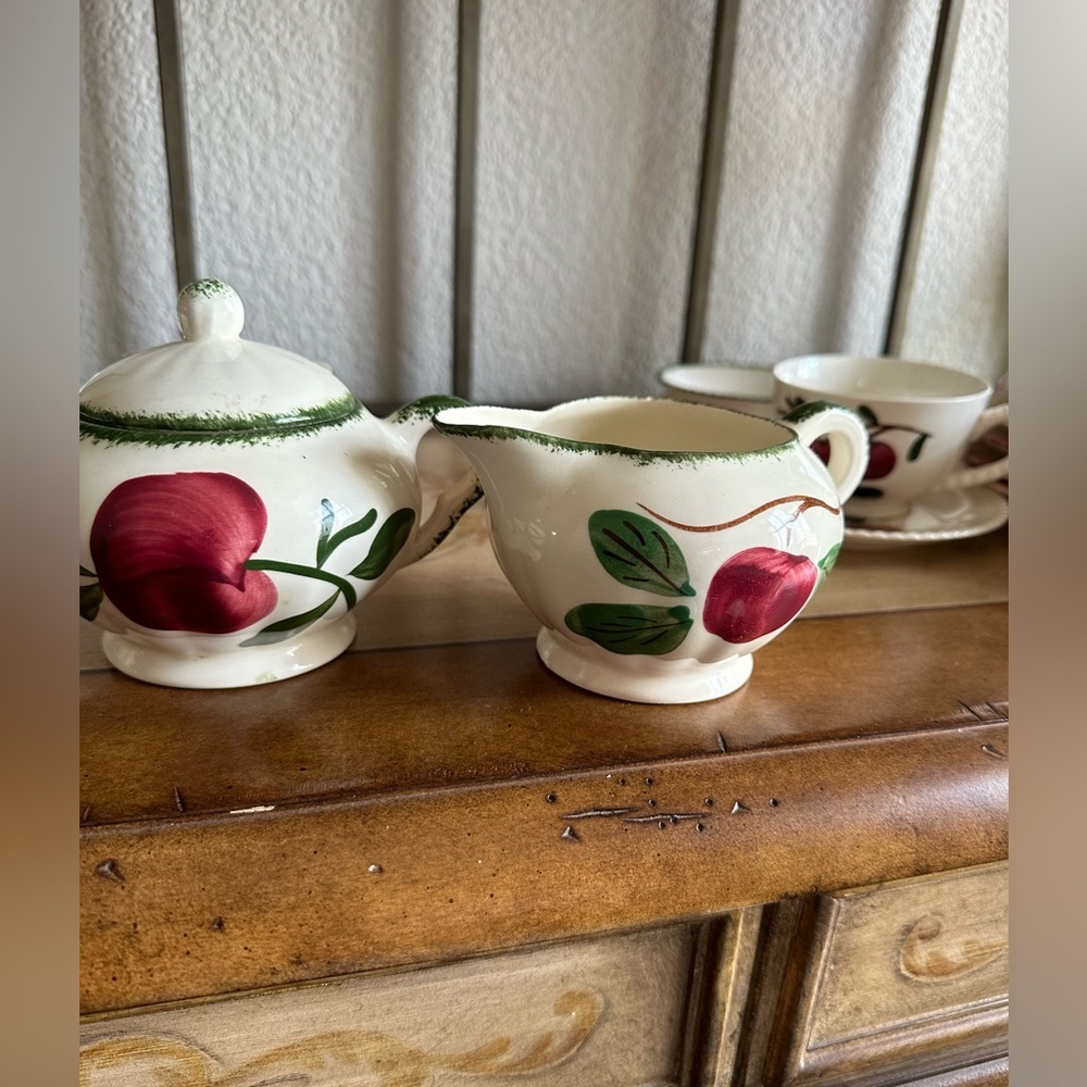 Blue Ridge Southern Pottery Sugar Pot and Creamer